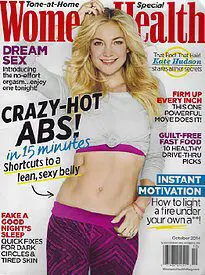 A woman is posing for the cover of women 's health magazine.