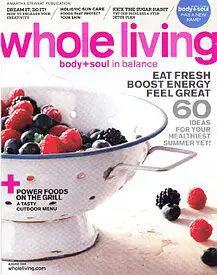 A magazine cover with berries in it